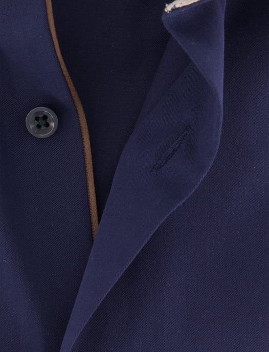 Overhemd Olymp donkerblauw katoen Luxor Modern Fit - Image 4