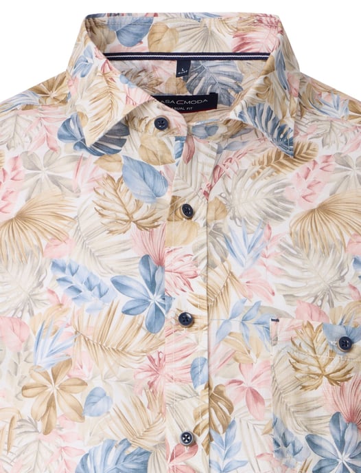 Casa Moda overhemd printje beige wijde fit katoen - Image 3