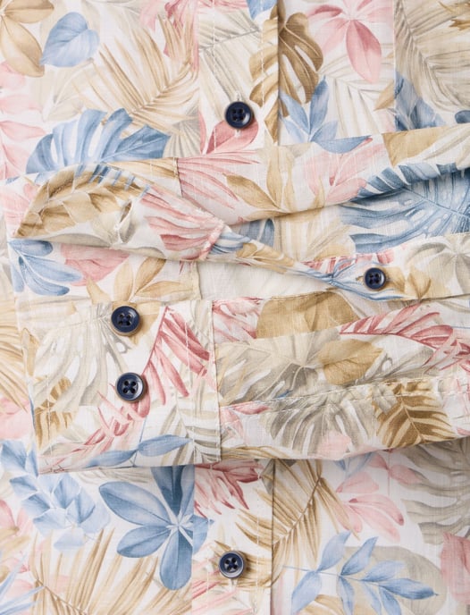 Casa Moda overhemd printje beige wijde fit katoen - Image 4
