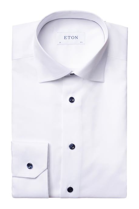 Contemporary twill Eton signature twill overhemd wit - Image 1