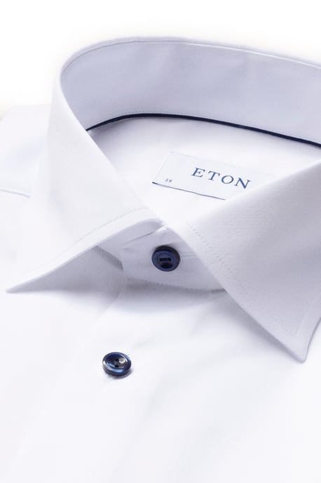 Contemporary twill Eton signature twill overhemd wit - Image 2