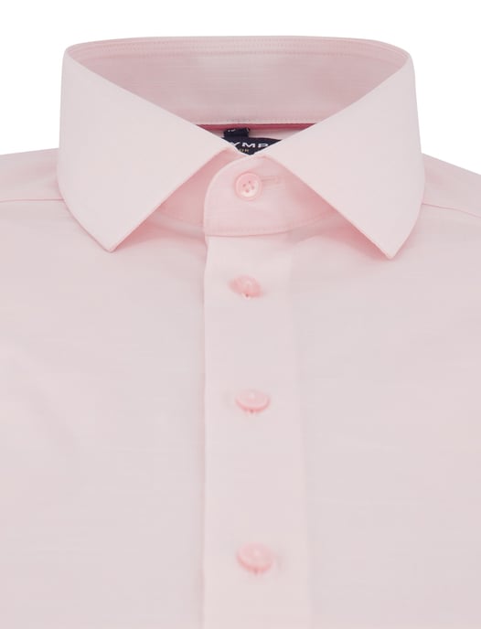 katoenen Olymp overhemd roze effen normale fit strijkvrij - Image 3