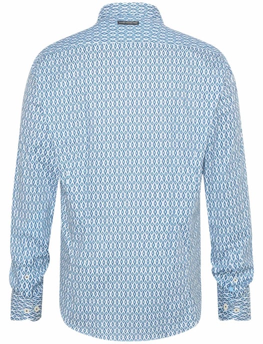 blauw geprint A Fish Named Fred 'ikat' overhemd - Image 2