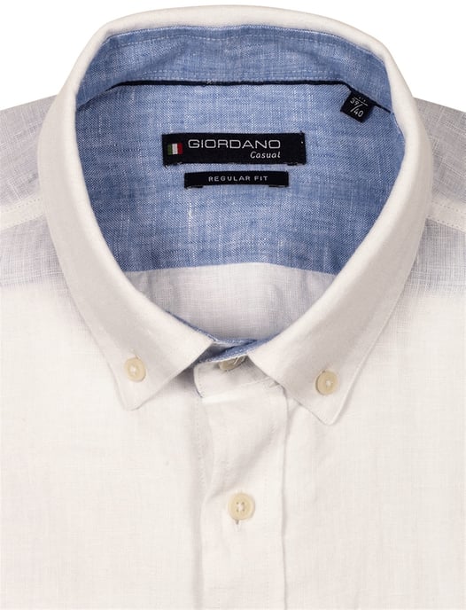 Giordano overhemd gebroken wit button-down borstzak - Image 2