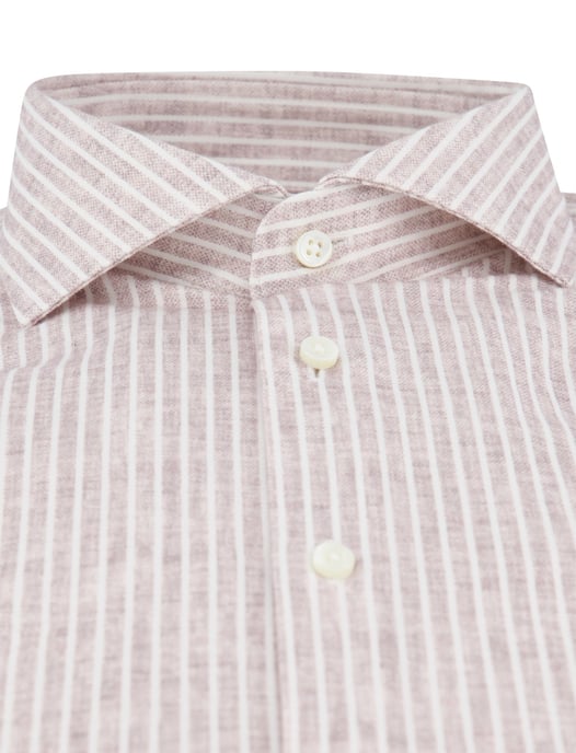 Desoto Luxury line jersey roze wit gestreept strijkvrij katoen - Image 3