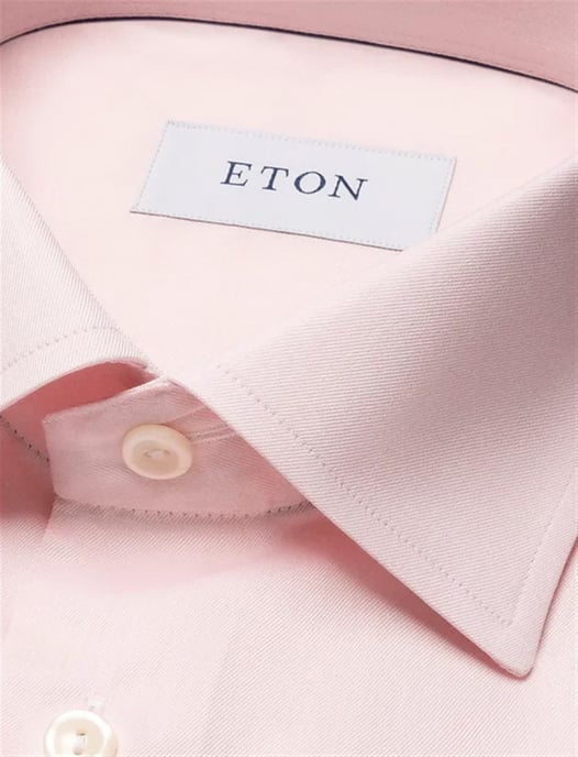 Katoenen Eton overhemd effen roze slim fit - Image 2