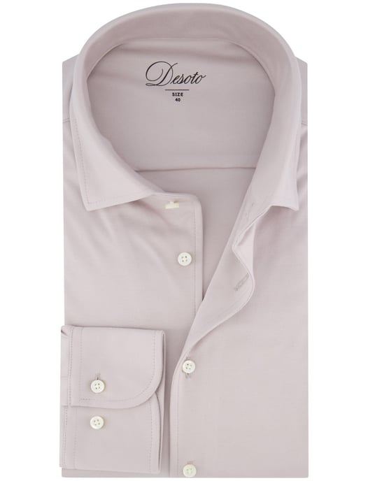 Desoto Luxury jersey overhemd beige katoen - Image 1