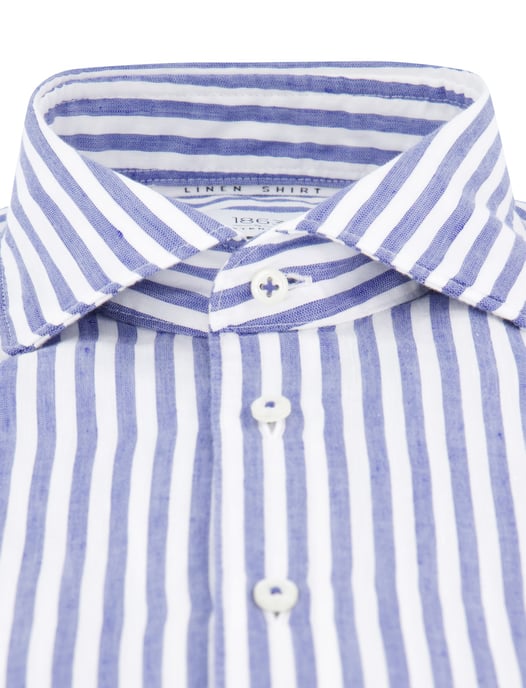 Eterna overhemd blauw gestreept modern fit katoen - Image 3