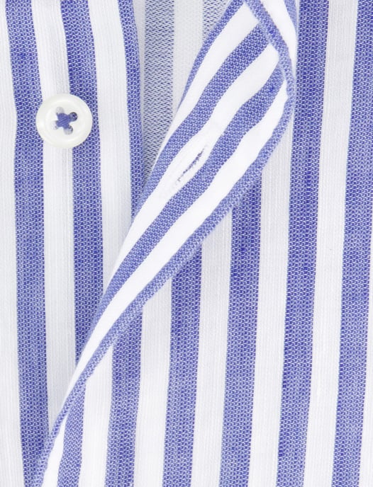 Eterna overhemd blauw gestreept modern fit katoen - Image 4