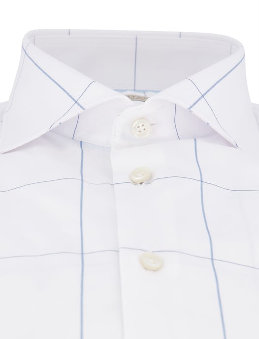 John Miller overhemd wit geruit wide collar - Image 3