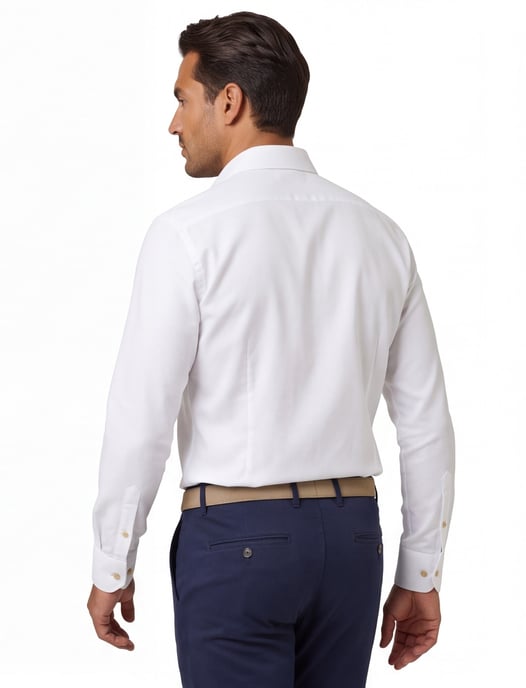 John Miller tailored fit overhemd wit effen - Image 2
