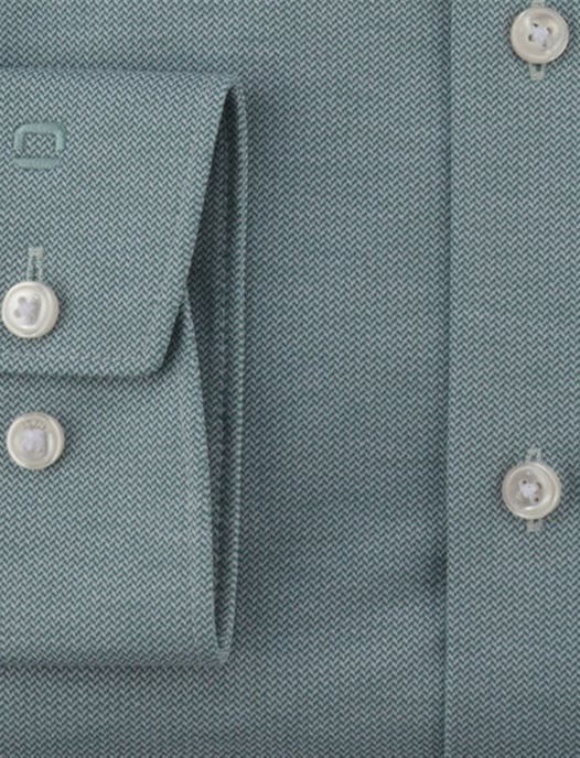business overhemd Olymp Luxor 24/7 modern fit groen jersey - Image 3