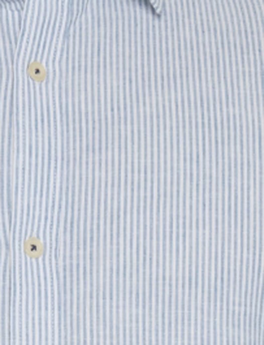 blauw streep A Fish Named Fred 'stripe linen' overhemd - Image 4