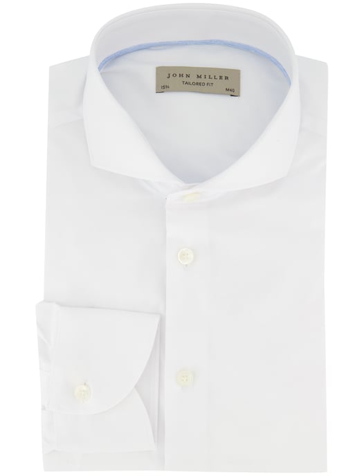 Wit John Miller overhemd Tailored Fit ml 5 effen - Image 2