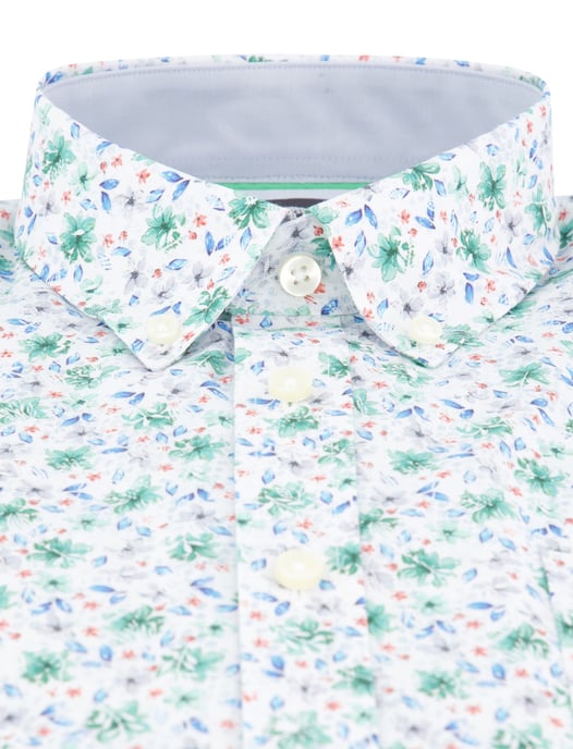 Fynch Hatton overhemd groen blauw bloemenprint - Image 3