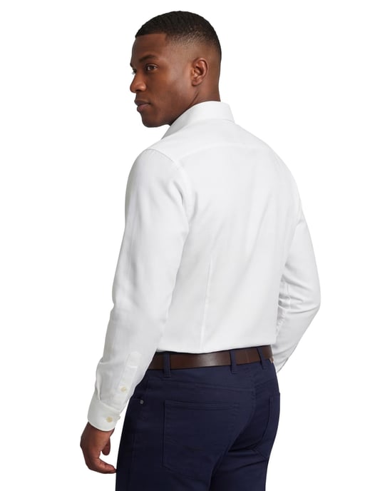 katoenen Eton overhemd wit effen katoen Classic Fit - Image 2