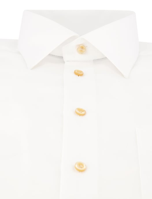 katoenen Eton overhemd wit effen katoen Classic Fit - Image 3