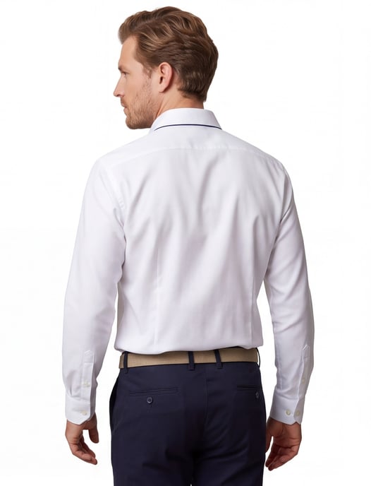 Eton overhemd Slim Fit wit effen - Image 2