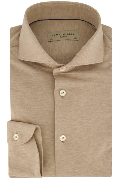 Overhemd slim fit John Miller beige gemêleerd - Image 2