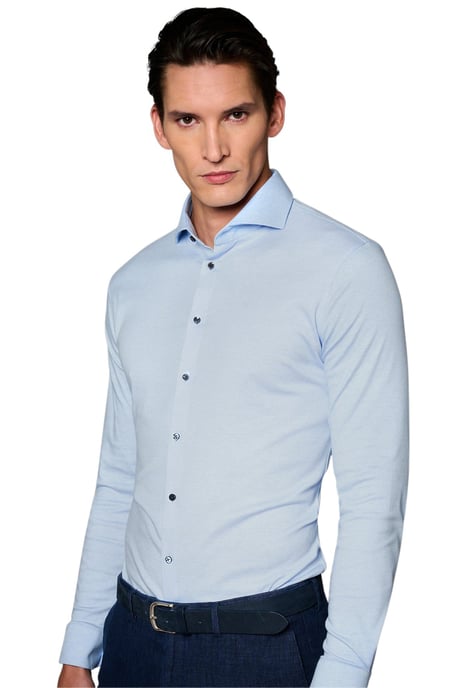 Desoto business overhemd lichtblauw effen katoen slim fit - Image 1
