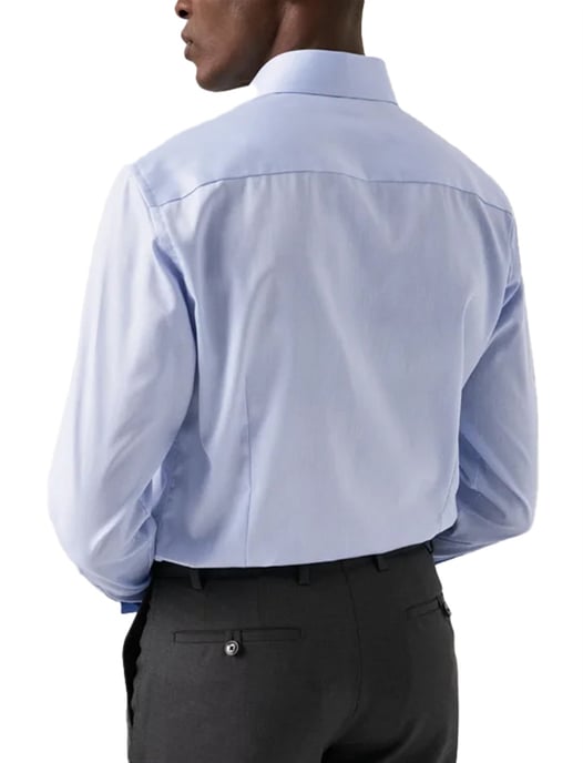 Katoenen Eton overhemd effen lichtblauw slim fit - Image 2