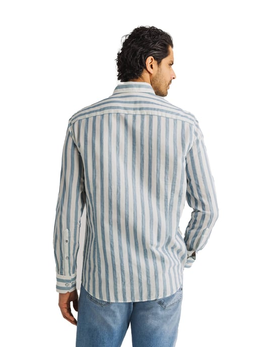 casual overhemd State of Art Regular Fit lichtblauw gestreept - Image 2