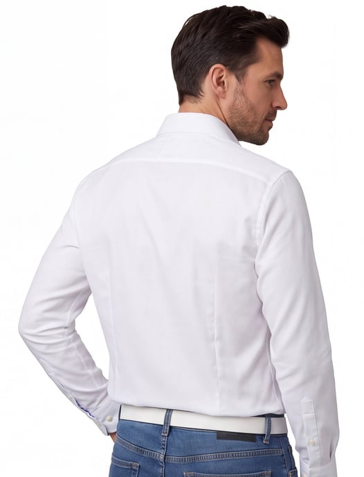 Eterna Modern Fit overhemd effen wit wide collar - Image 2