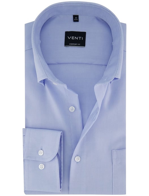 Overhemd Venti comfort fit lange mouwen strijkvrij lichtblauw - Image 1