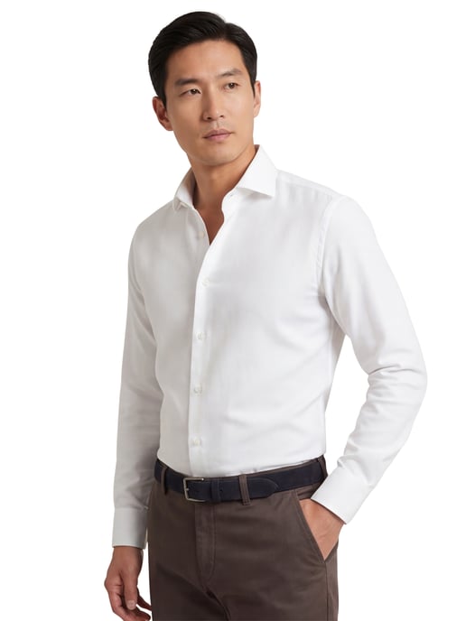 Slim Fit Michaelis overhemd wit strijkvrij - Image 1