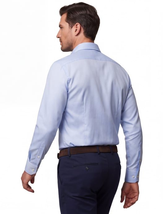 Overhemd Eton Slim Fit lichtblauw effen - Image 2