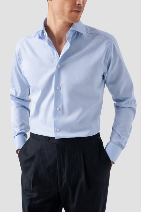 Overhemd Eton Slim Fit lichtblauw effen - Image 4