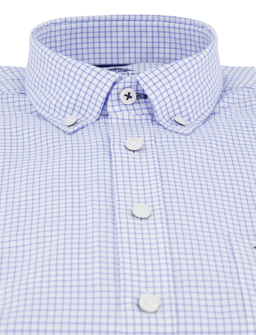 Fynch Hatton Supersoft Oxford overhemd wit geruit button-down - Image 3