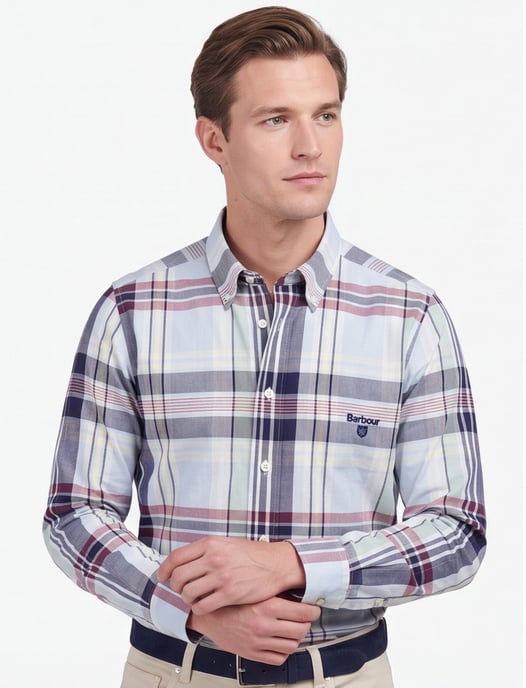 Barbour overhemd geruit button down Tailored Fit - Image 1