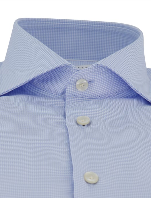 Overhemd John Miller Tailored Fit Lichtblauw geprint - Image 3
