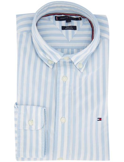 katoenen Tommy Hilfiger overhemd lichtblauw gestreept - Image 2