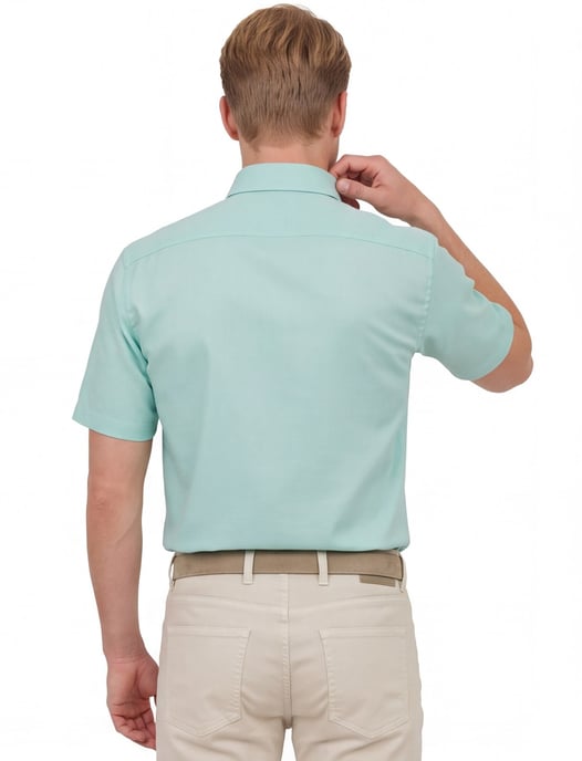 Overhemd Venti lange mouwen casual comfort fit turquoise strijkvrij - Image 2
