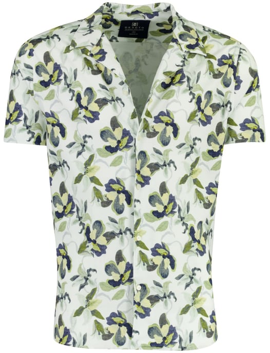 Overhemd Desoto groen print casual normale fit reverskraag - Image 1