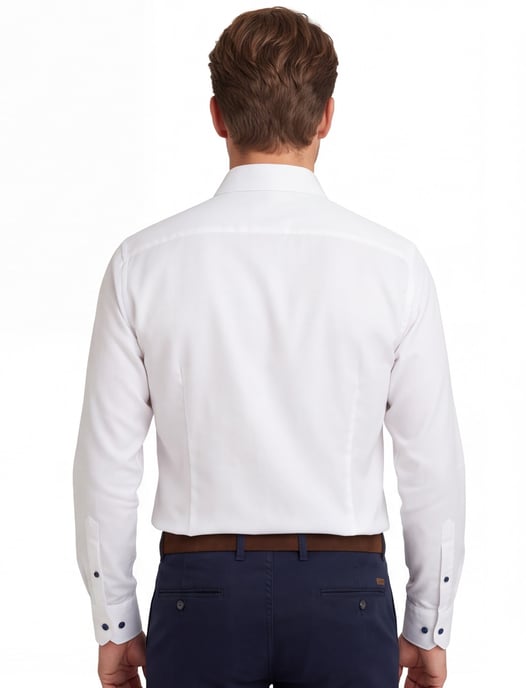 Michaelis business overhemd Slim Fit wit effen - Image 2