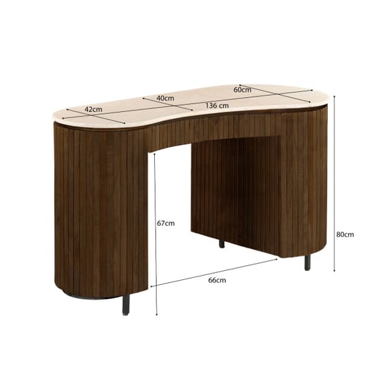 Brix bureau dexter bottecino 60x136x80cm - Image 2
