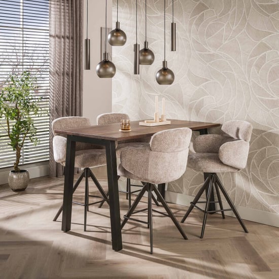 Hoyz barstoel nero - 60x60x98 cm set van 2 - Image 2