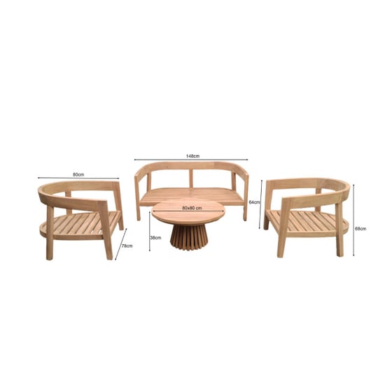 Livingfurn tuinset bilbao tuinset 80x148x68cm - Image 5