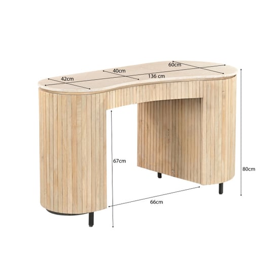 Brix bureau dexter natural bottecino 60x136x80cm - Image 2