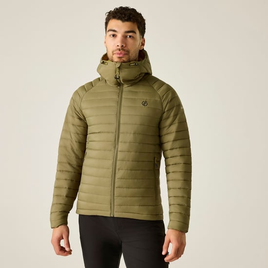 Dare 2B Mens Air Lite Baffled Padded Jacket (Martini Olive) - Image 1