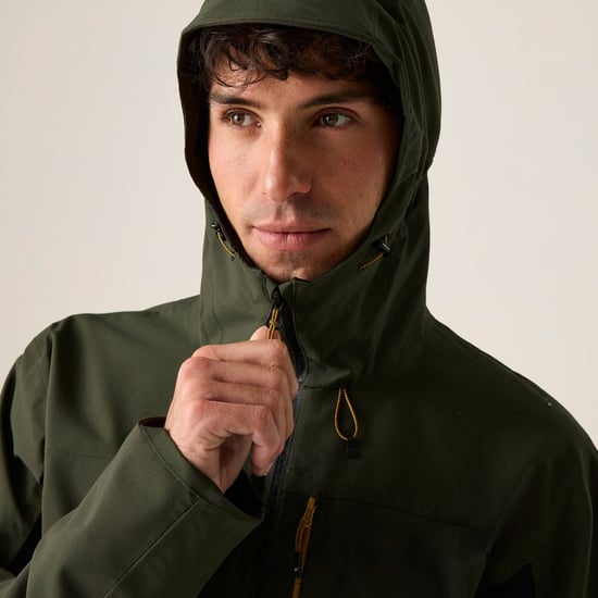 Regatta Mens Birchdale II Waterproof Jacket (Khaki Green/Black) - Image 5
