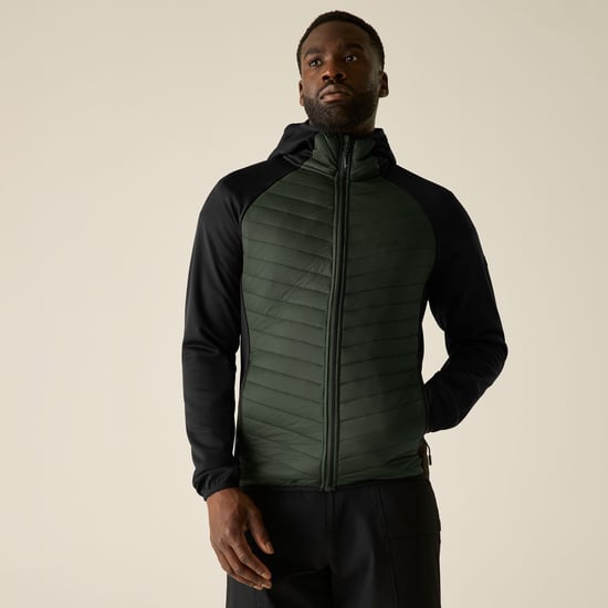 Regatta Mens Andreson Hybrid Jacket (Dark Khaki/Black) - Image 1