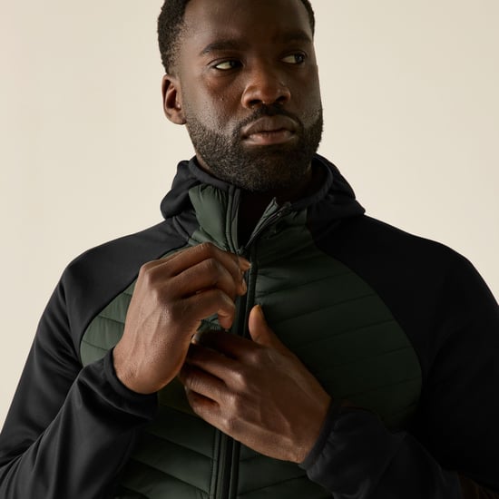 Regatta Mens Andreson Hybrid Jacket (Dark Khaki/Black) - Image 5