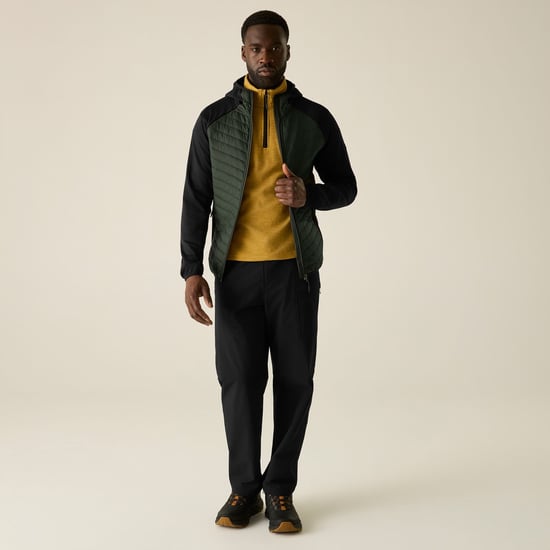 Regatta Mens Andreson Hybrid Jacket (Dark Khaki/Black) - Image 6