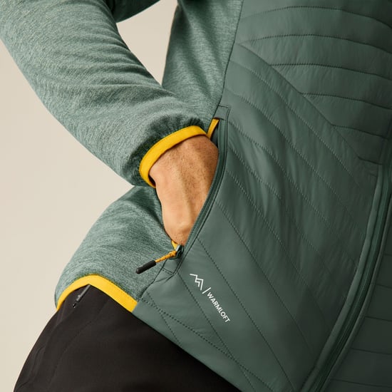 Regatta Mens Andreson Marl Hybrid Jacket (Dark Forest Green) - Image 3
