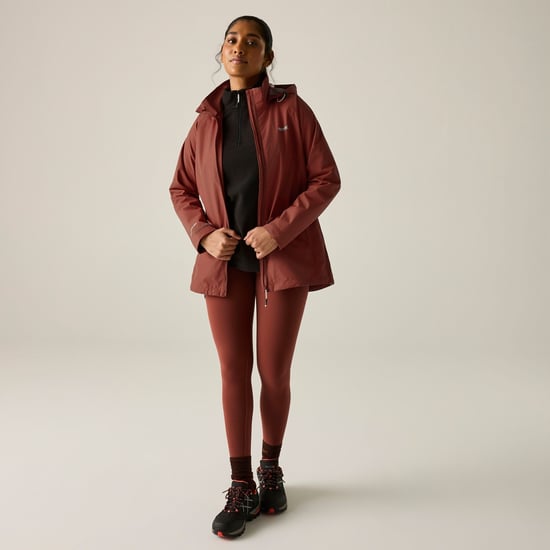 Regatta Womens/Ladies Daysha II Waterproof Jacket (Burnt Henna) - Image 6