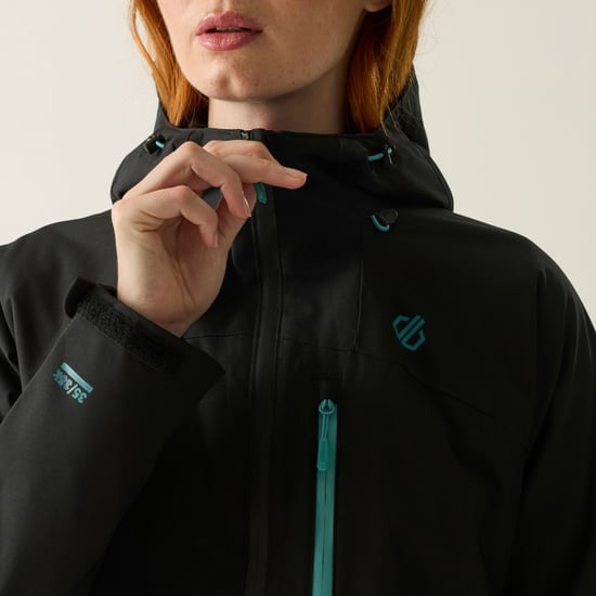 Dare 2B Womens/Ladies Torrek III Logo Jacket (Black/Teal) - Image 5